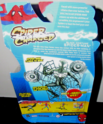 SPECTACULAR SPIDER-MAN BLACK COSTUME Cyber Spider Charged Hasbro