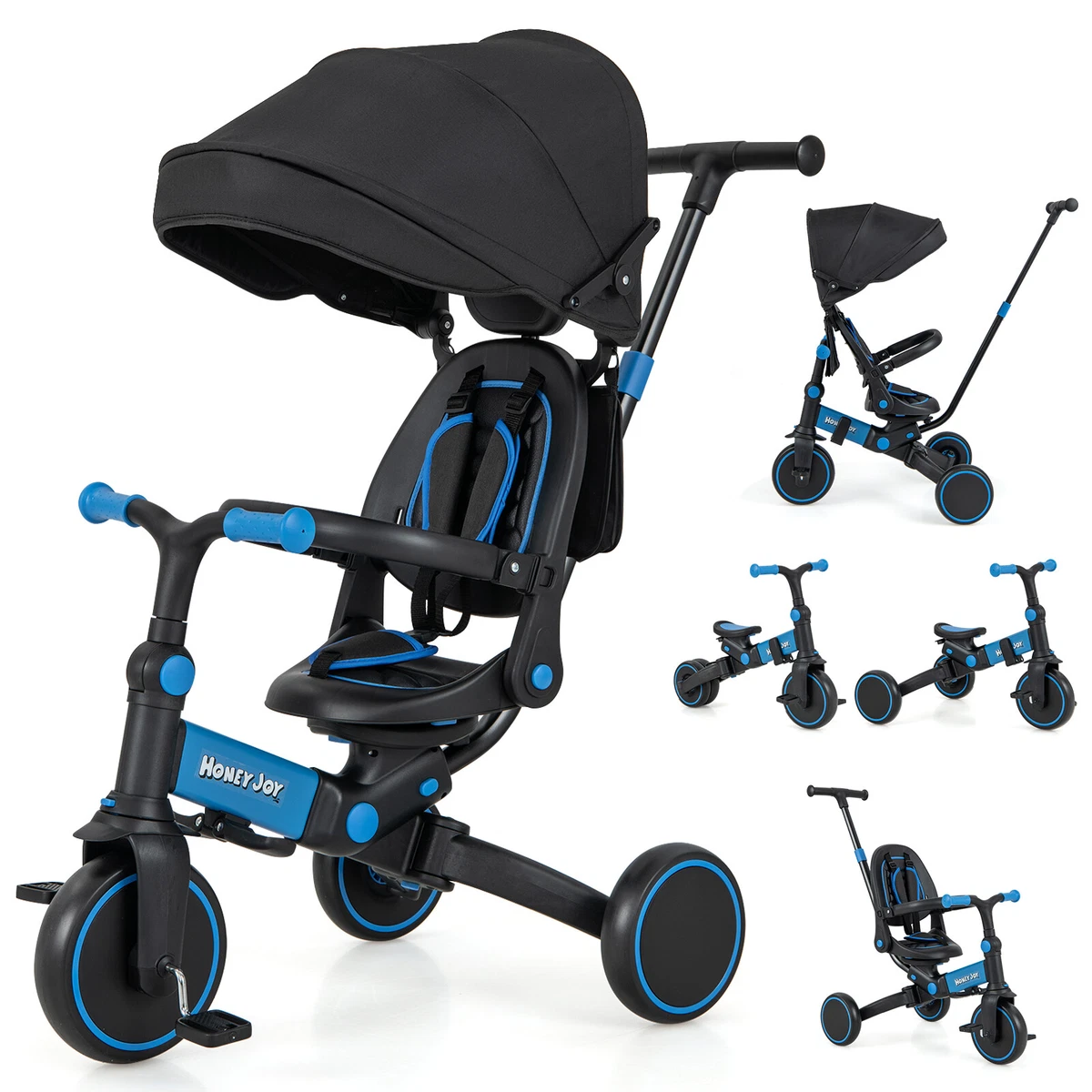 Tricycle for Toddlers 8 in 1 Folding Trike for 12 72 Months Old
