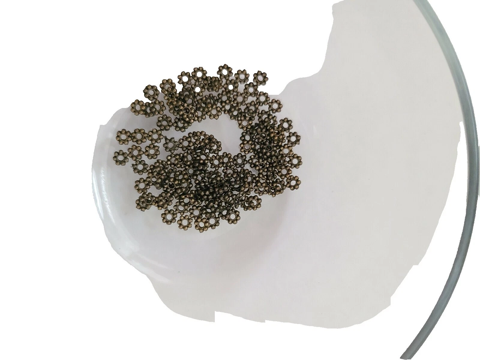 Tamaño de latón 4 - 4.9 mm Espaciador Perlas y Stoppers