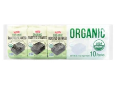 Organic Roasted Nori Seaweed with Antioxidants Rosemary Oil, Non-GMO, 4g*10 Pack