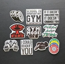 Gym Workout Stickers, Gym Decals