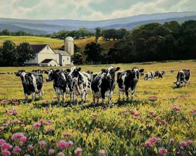 Bonnie Mohr - Sweet Summer - Cows - Excellent Condition - S/N Litho - Signed