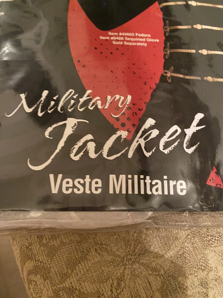 Michael Jackson Chaqueta Militar, Peluca y Guante Vestir Halloween Adulto Pequeño Foto 3 de 4