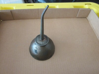Vintage  Thumb Pump Oil Can Oiler -  7'' TALL  3 1/2'' ACROSS THE BOTTOM