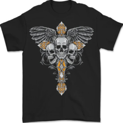 An Ornate Moth Skull Herren T-Shirt 100% Baumwolle