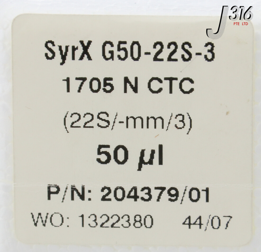 27588 PAL SYS GASTIGHT SYRINGE, 1705 N CTC, X-TYPE, 50uL, 22S G