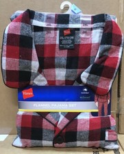 Hanes Flannel Pajama Set Men's Plaid 2XL Cotton G26