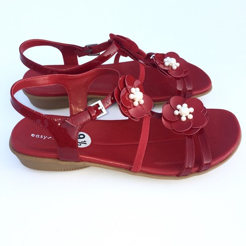 Easy Spirit Sandals Womens Shiny Patent Leather Flats Pearl Beaded Petals Haven - Picture 32 of 70