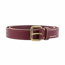 Scotch & Soda Hommes Ceinture 116 CM Bordeaux Cuir Vache Brut Kante-Garnet
