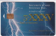 Security Card Systems Smart Card 35th Anniv G&D 1997 Limited /8000 Rare