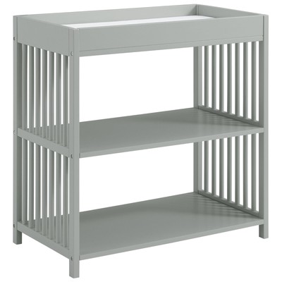 Essentials Changing Station with Round Spindles, Gray