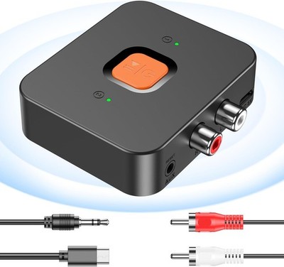 Bluetooth 6.0 Empfänger Wireless Audio HiFi Musik Adapter AUX RCA Plug & Play DE
