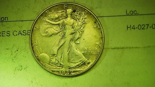 1937-D Walking Liberty Half Dollar XF/AU Details