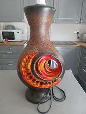West German Fat Lava Glaze Pottery Lamp Base By Walter Gerhards KG Kera Keramic
