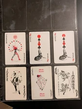 #108 - 6 Different  JOKERS   Single Swap Playing Cards -   Free Ship