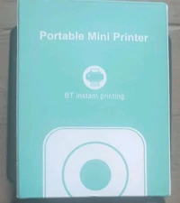 Mini Printer Thermal Bluetooth Blue Cat & Accessories (w/ Original Box)