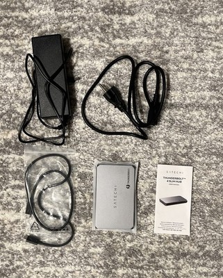 Satechi Thunderbolt 4 Slim Hub 5-in-1, USB C 60W Charging, Single 8K or Dual 4K