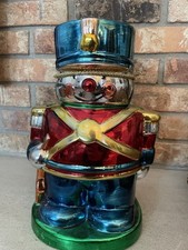 Living Quarters Toy Soldier Nutcracker Ceramic Metallic Cookie Jar Collection
