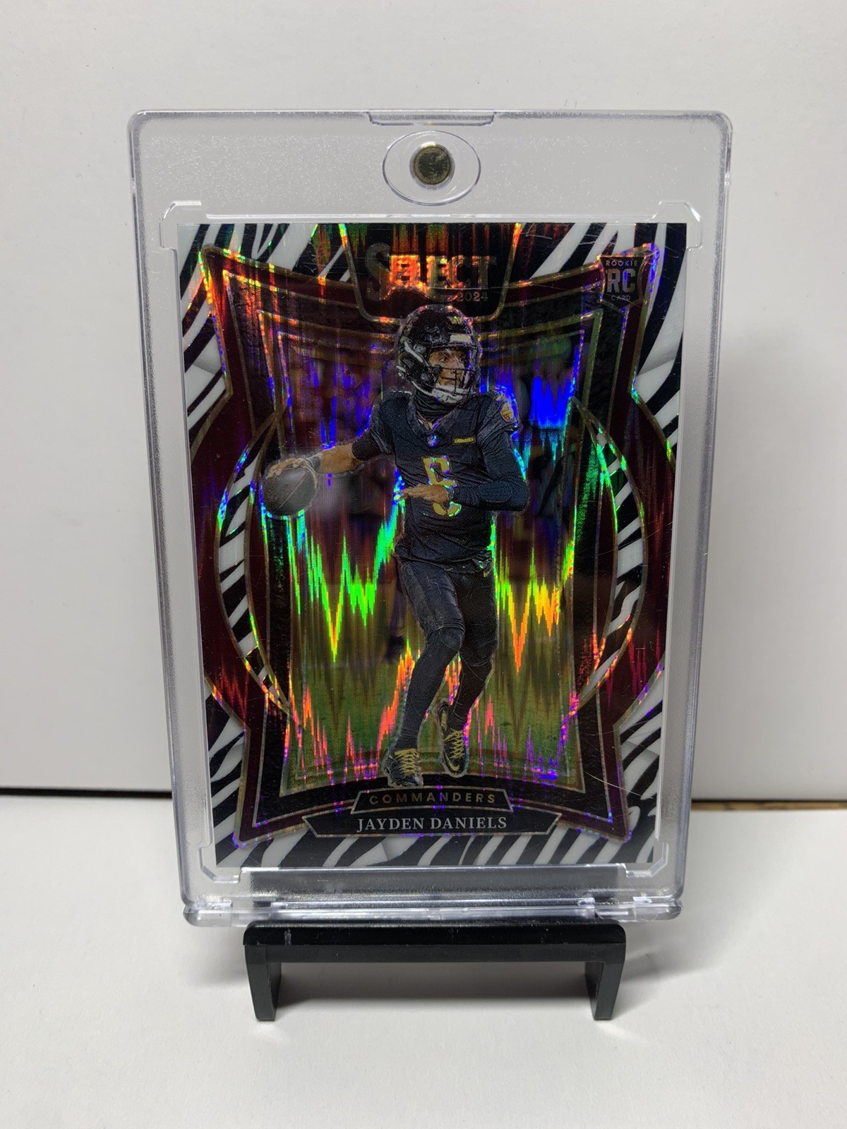 2024 Panini Select - Concourse Jayden Daniels #26 Zebra Shock Prizm (RC)