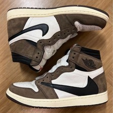 Nike Air Jordan 1 High Og Ts Sp Travis Scott Sail Black-Dark CD4487-100 Us9.5