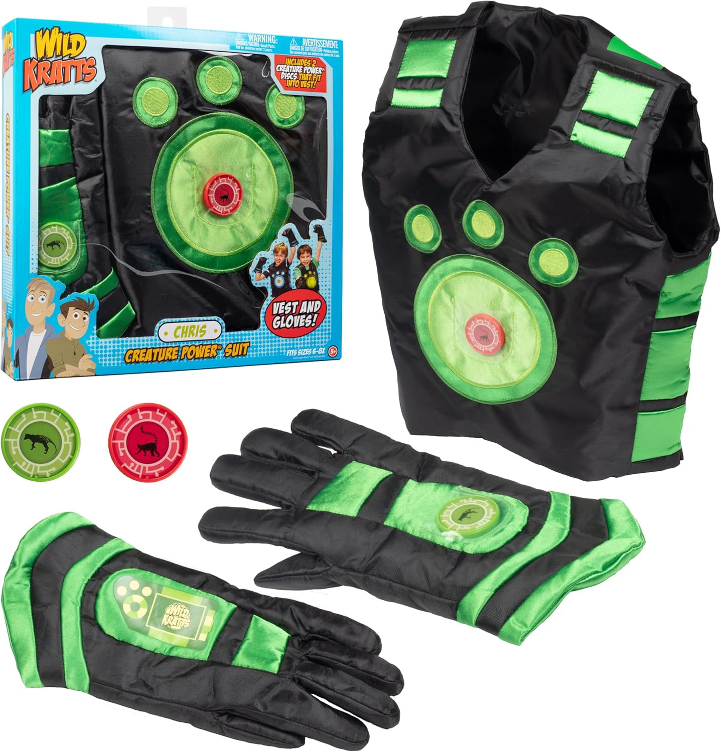 Creature Power Suit, Chris (Size Large 6-8X) - Includes Vest, Gloves & 2 Power D