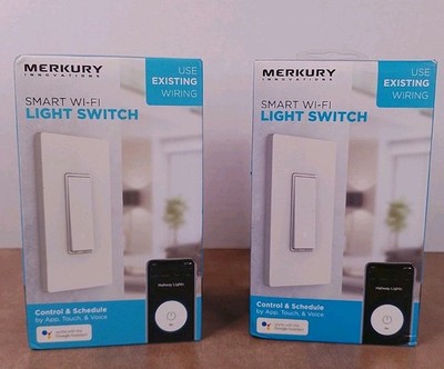 Pack 2 Interruptor Inteligente Wifi Merkury Smart Switch Alexa Google