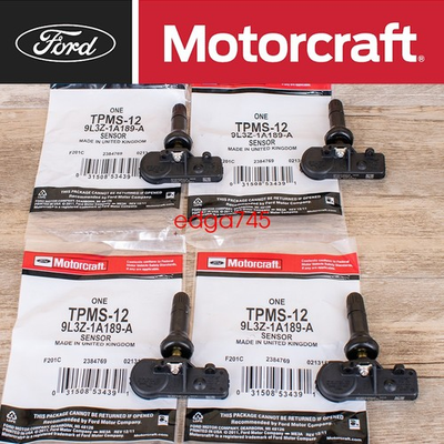 #ad 4PCS Genuine Motorcraft TIRE PRESSURE MONITORING SENSOR OEM TPMS 12 9L3Z 1A189 A $28.00
