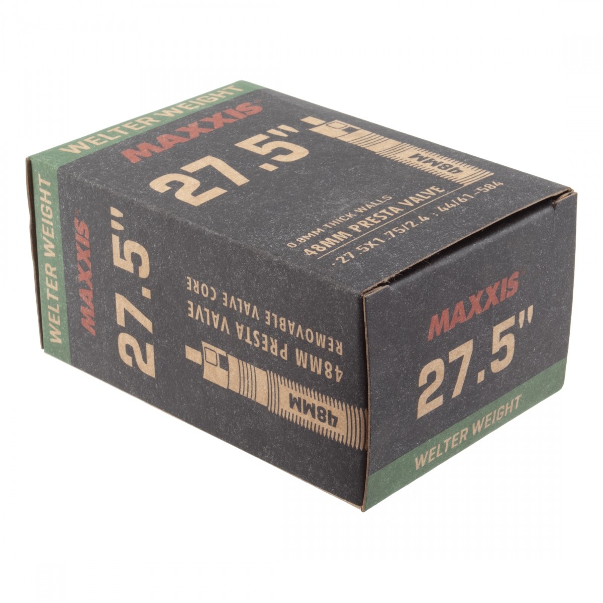 Фотоэлектрическая трубка Maxxis 27.5x1.75-2.4 полусреднего веса со съемным сердечником клапана диаметром 48 мм