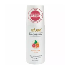 nfuse Magnesium Roll On Deodorant Energize + Uplift, Citrus, 280 mg
