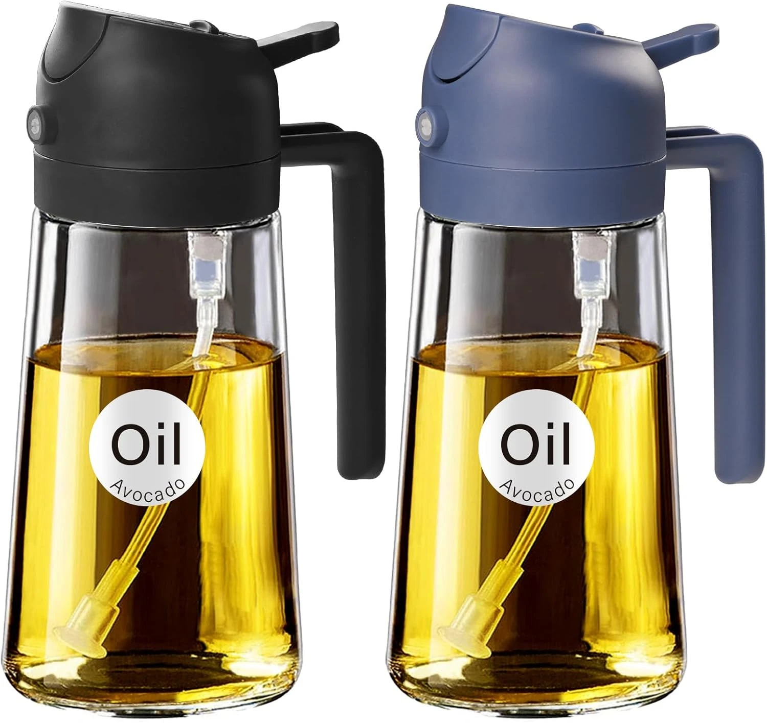 2Pcs 16Oz/470Ml Glass Olive Oil Sprayer for Cooking with Stickers, 2 in 1 Oil Di
Opens in a new wind