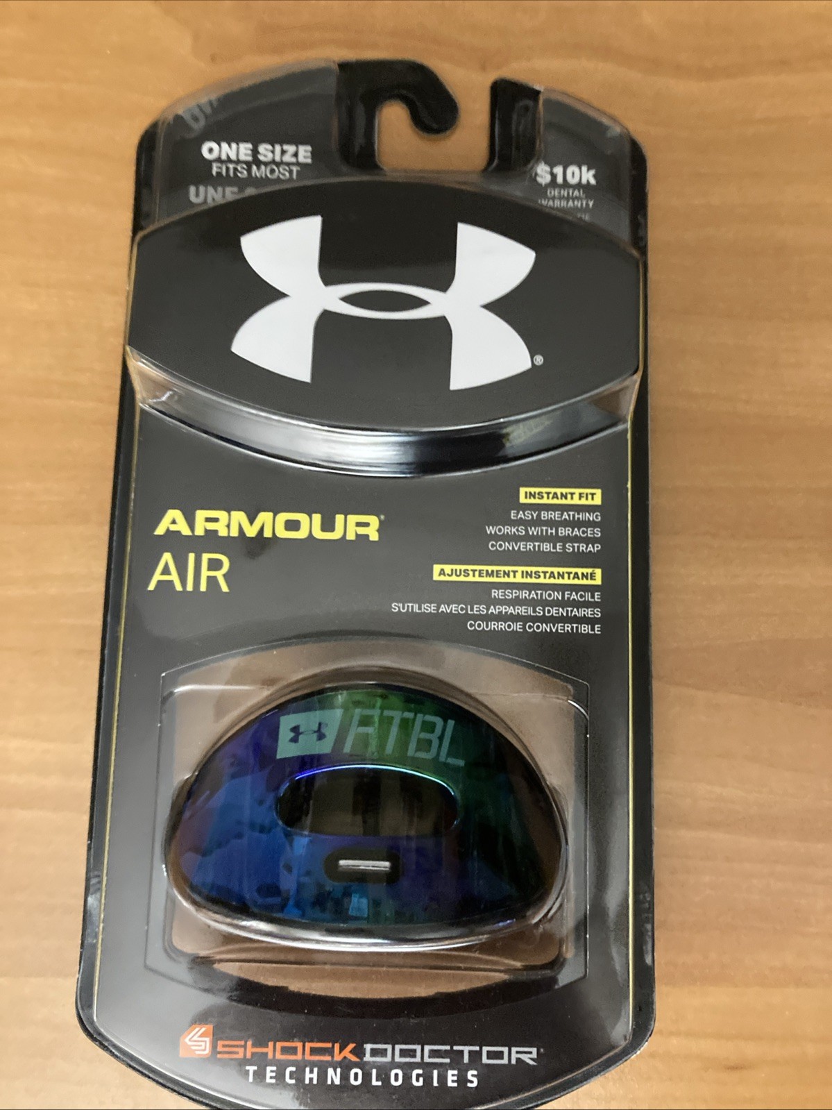 NIB Under Armour Mens UA Armour Air Reflective Lip Shield Mouthguard OS Football
