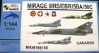 Dassault Mirage IIIRS IIIEBR/I5BA/50C "Canard"  Fighter  1/144 Scale Mark 1