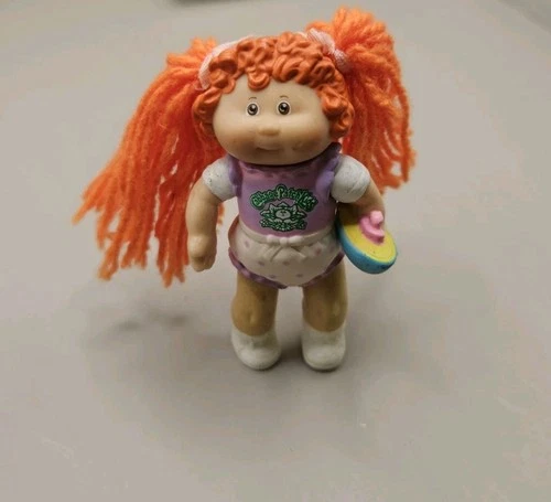 Vintage Cabbage Patch Kids Miniature Yarn Hair  3.5” Poseable Mini Figure 1984