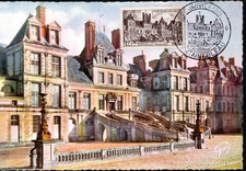 922+ FDC CARTE 1er JOUR     PALAIS  DE   FONTAINEBLEAU