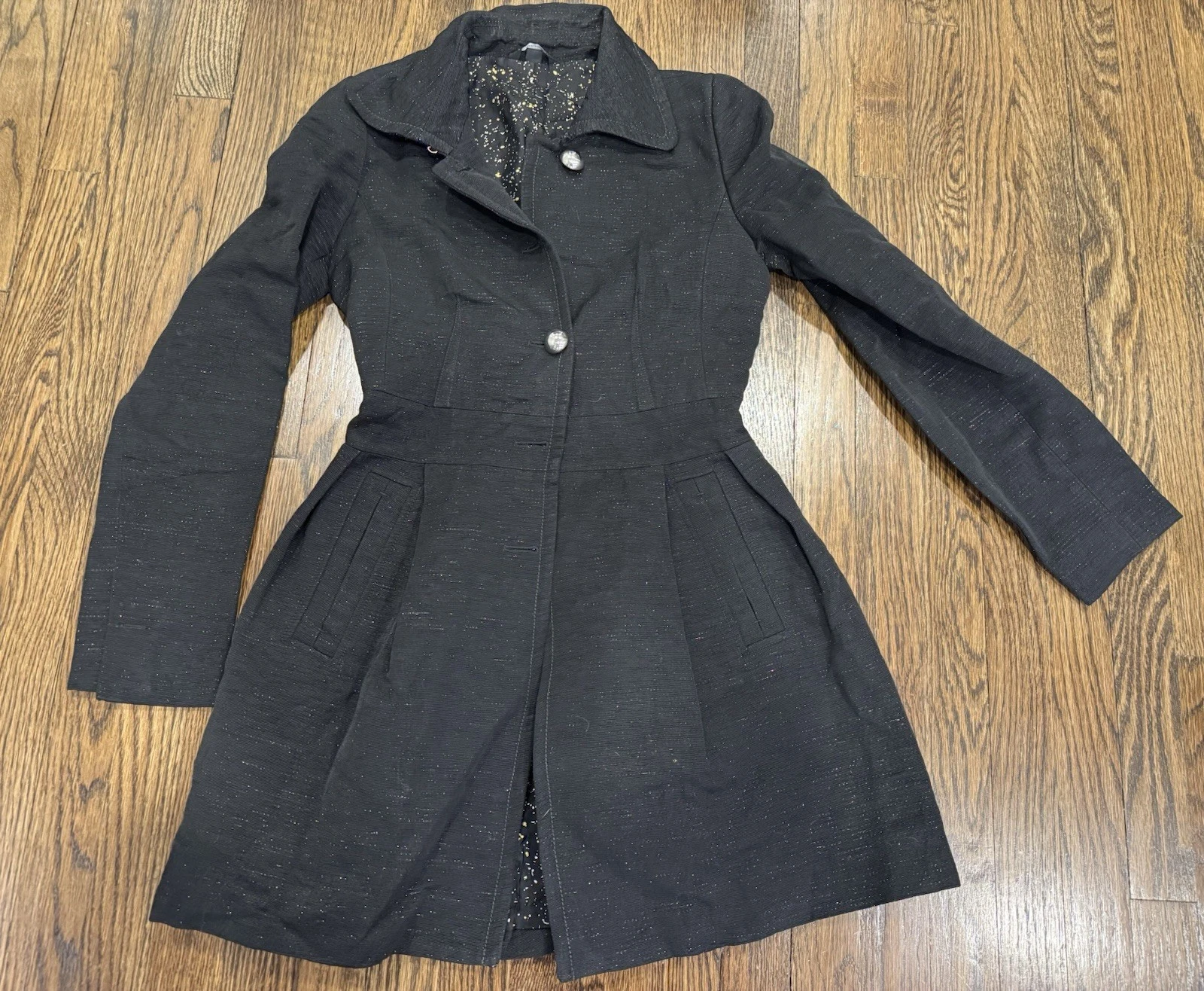 Dolce Gabbana — Vintage Dolce & Gabbana 90s Black Logo Cotton Trench Coat No Size Flaws Read
