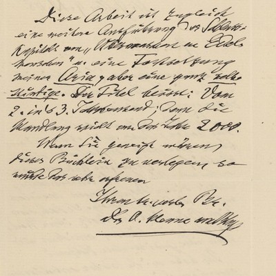 Brief Otto Henne am Rhyn Autograph Alfred Tittel Freimaurer St. Gallen 1908