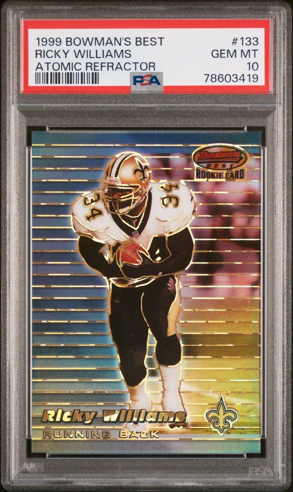 Ricky Williams Bowman's Best #133 Atomic Refractor