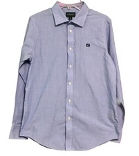 Polo Ralph Lauren Oxford Boys Shirt Size 16 Blue Dressy School Logo