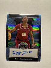 Ta’Niya Latson 2025 Leaf Metal Women Of Sport Auto Blue Prismatic 1/8