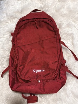 supremeバック赤売り切りたいです Red Supreme BackPack (SS19) Pre-Owned, Slightly Used Condition | eBay
