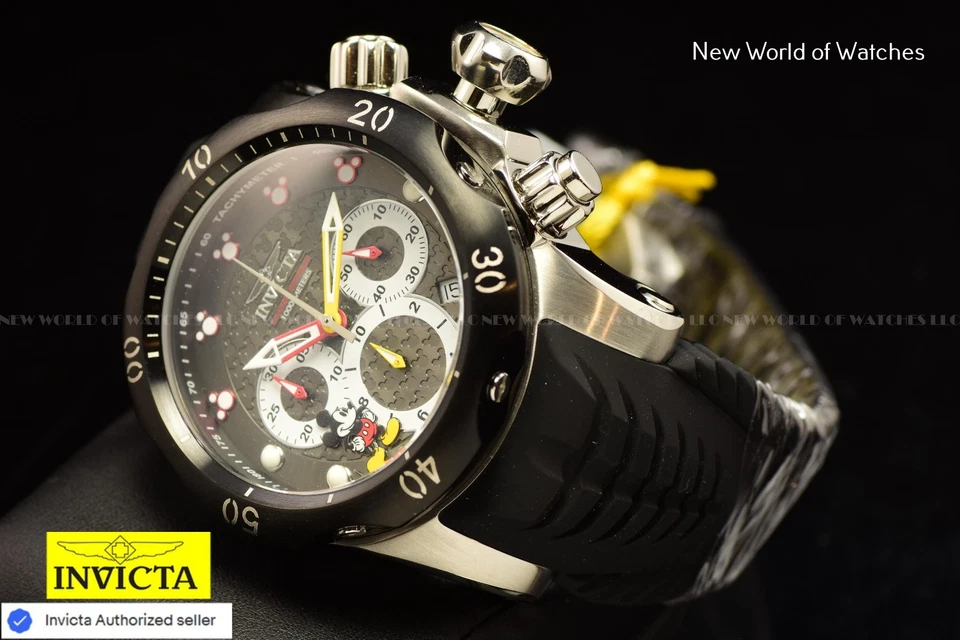 RARE Invicta Disney Mickey Mouse Limited Ed 0499/3000 Chronograph Men's Watch - Image 4 of 4
