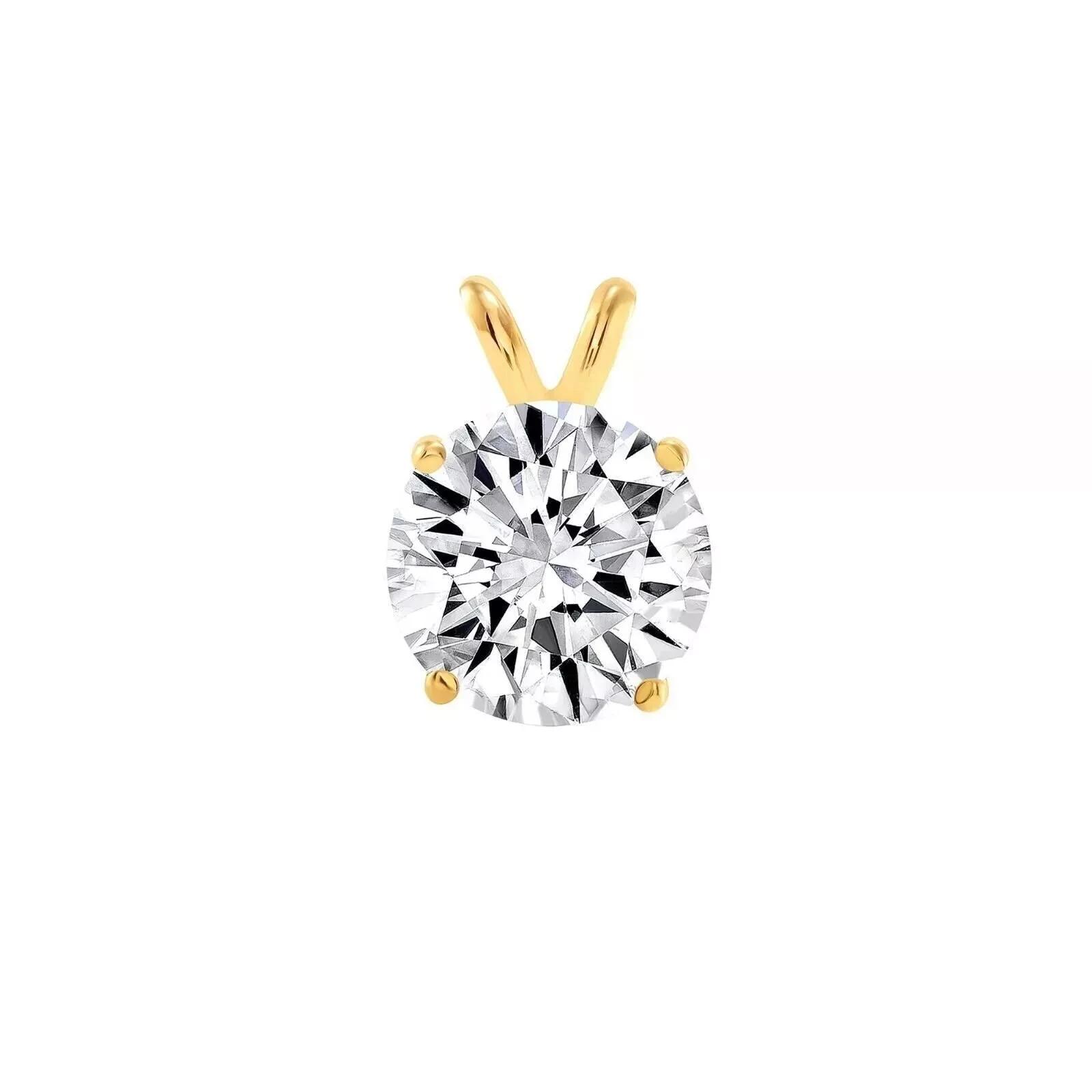 2.50 Carat Lab Grown Diamond Solitaire Pendant Necklace 14k Color E VS1