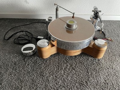 Acoustic Solid Wood Round MPX High End Plattenspieler mit WTB 313 12'' Tonarm