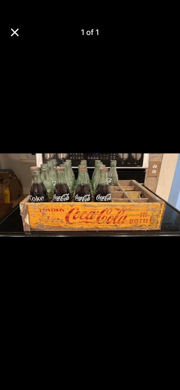 Vintage Coca-Cola Crate & 18 Bottles 4 Sealed Barre VT Rare Cities