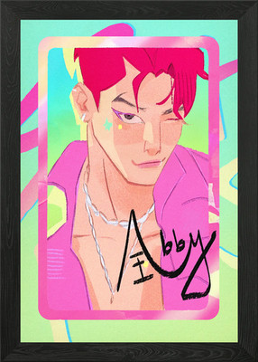 Abby's Electric Charm Framed Wall Art Poster Canvas Print Picture