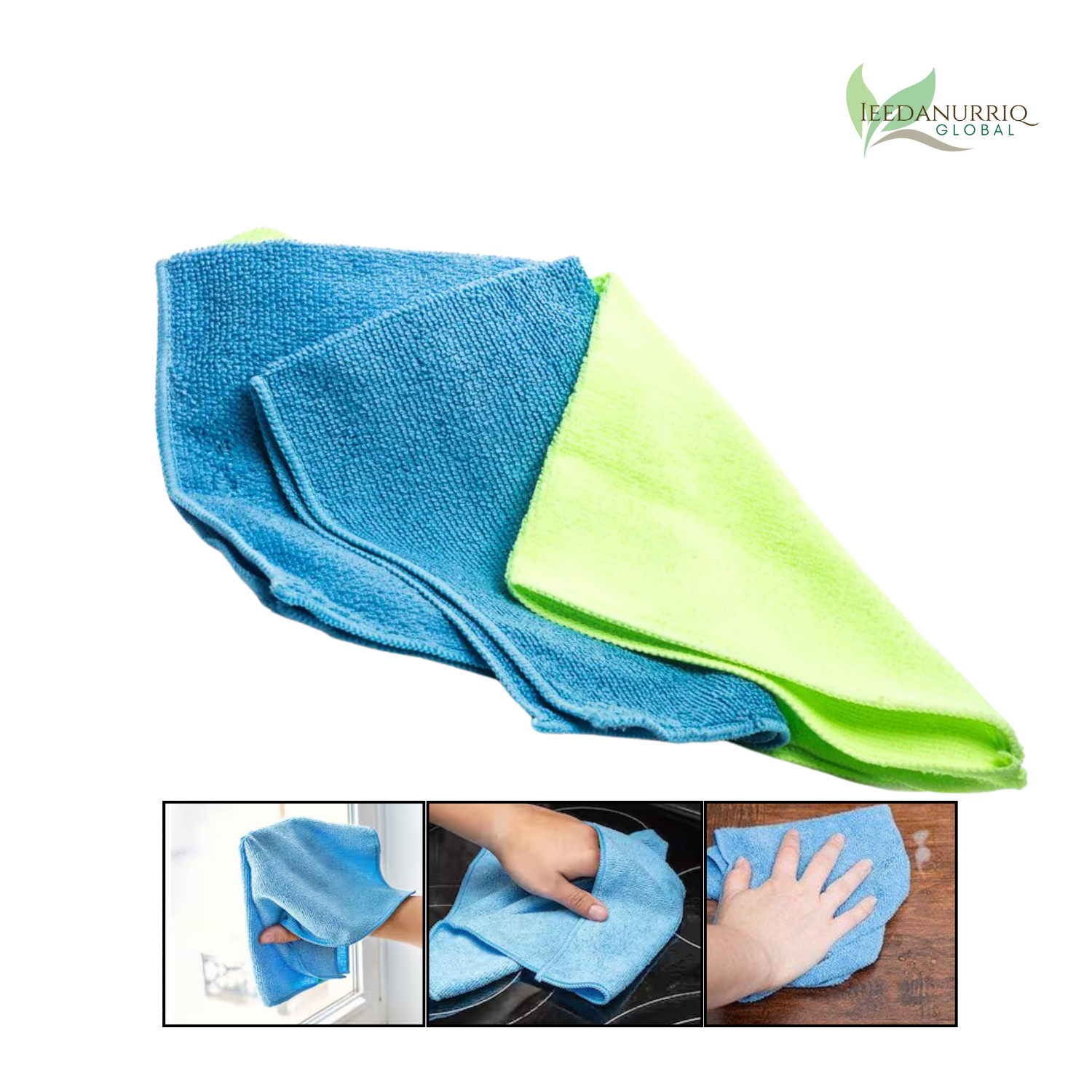 10 Pcs Microfiber Kitchen Towels Dish Drying Cloths Multipurpose Quick Dry Towel