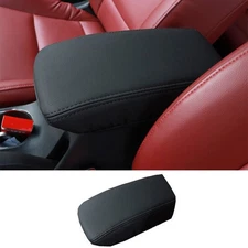 1P PU Leather Black Central Storage Box Cover Trim For Hyundai Elantra 2017-2020