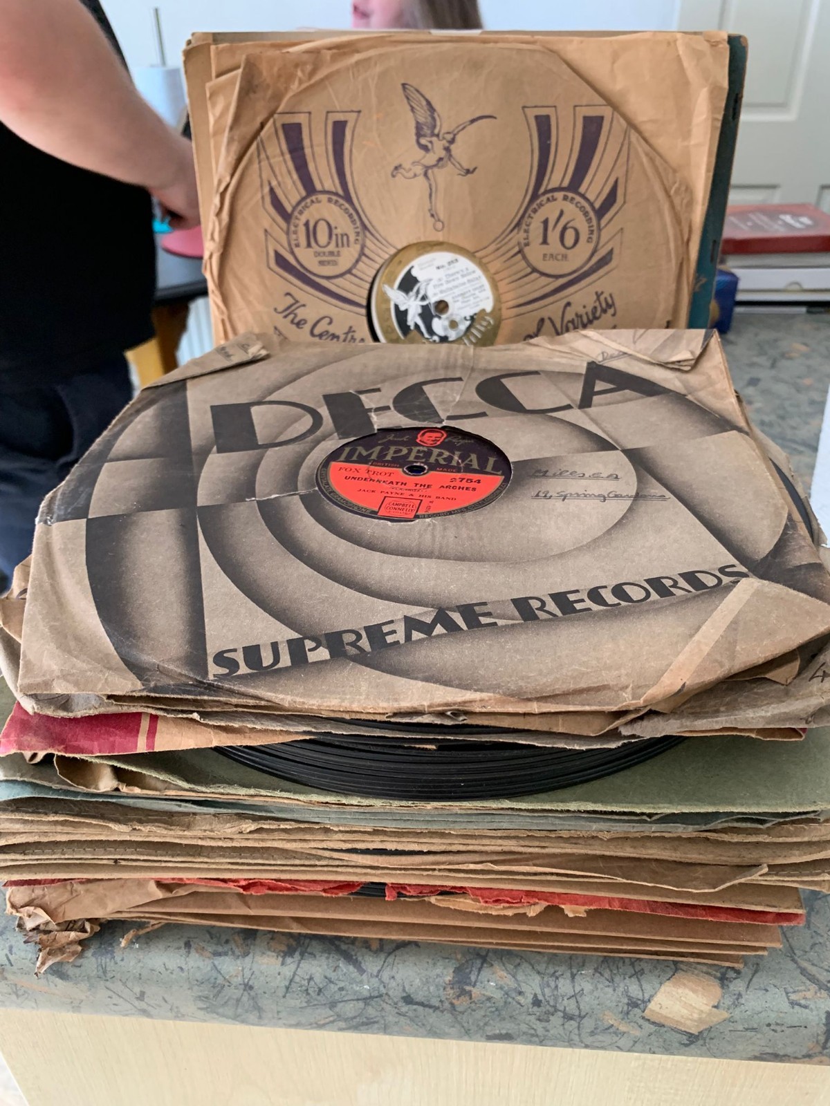 lot/collection<wbr/>/bundle 50 early 78rpm gramophone records for windup phonograph