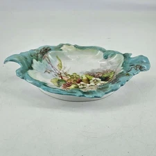 Antique Porcelain Candy Jewelry Trinket Dish T&V Limoges Hand Painted floral