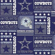Cowboys Patch Cotton Fabric 1 yard